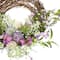 24" Purple Wildflower & Berry Half Spring Wreath